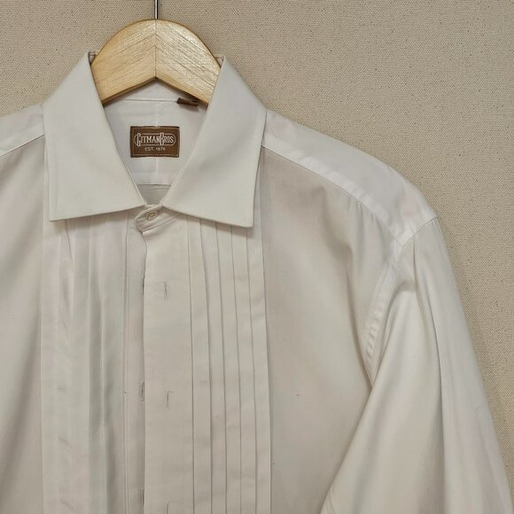 Gitman Brothers Ten Pleat French Cuff Tuxedo Shirt 15.5 32 - Picture 1 of 7